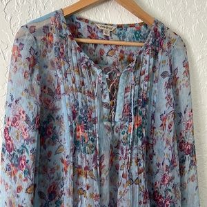 Lucky Brand Peasant Blouse Size XS